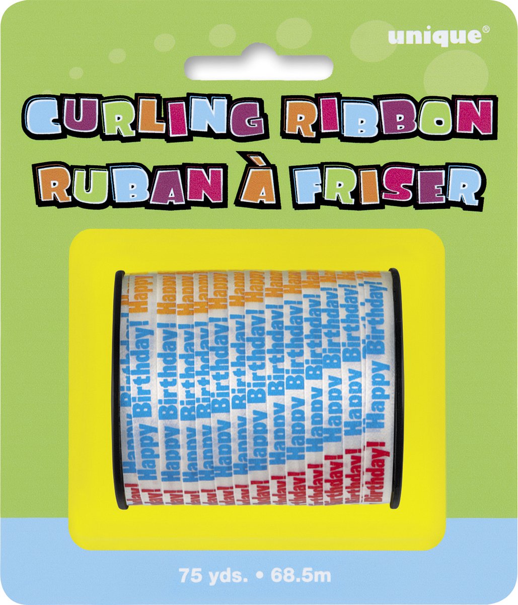   48551, Speelgoedballon krullint, Verjaardag, 67,7 m, 5 mm, 1 stuk(s)