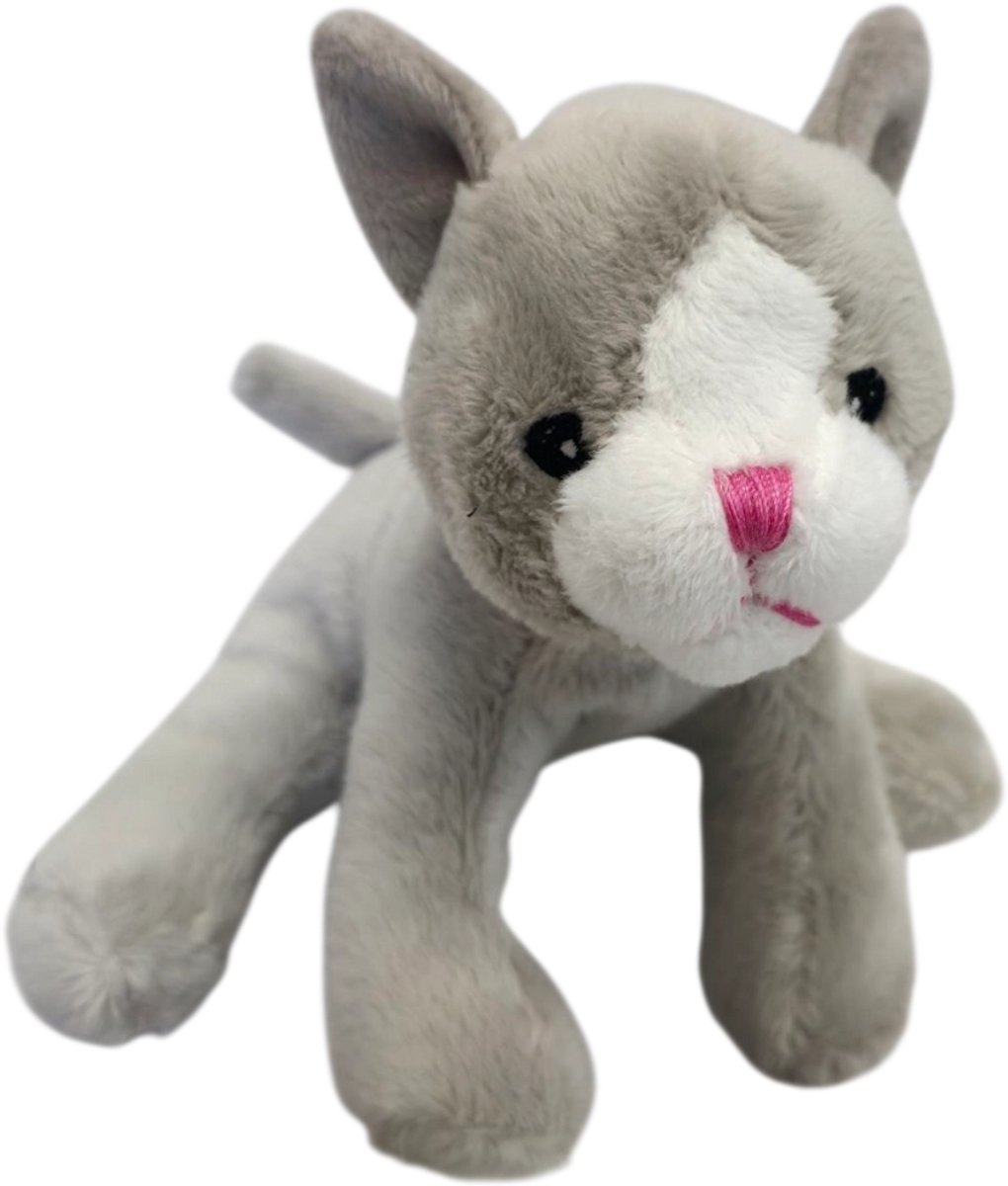 Unitoys - Mini Animals - Katje - Grijs - 12cm