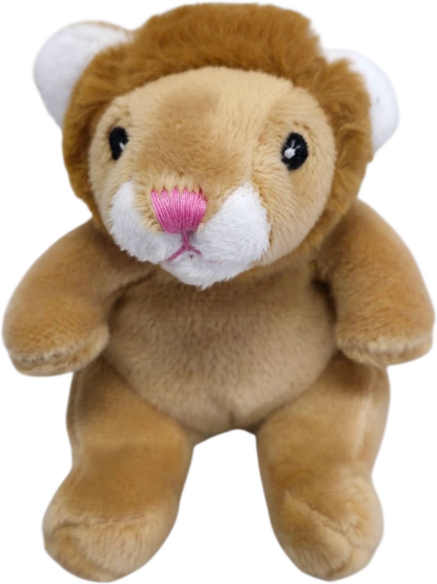 Unitoys - Mini Animals – zittende Leeuw - Beige - 12cm