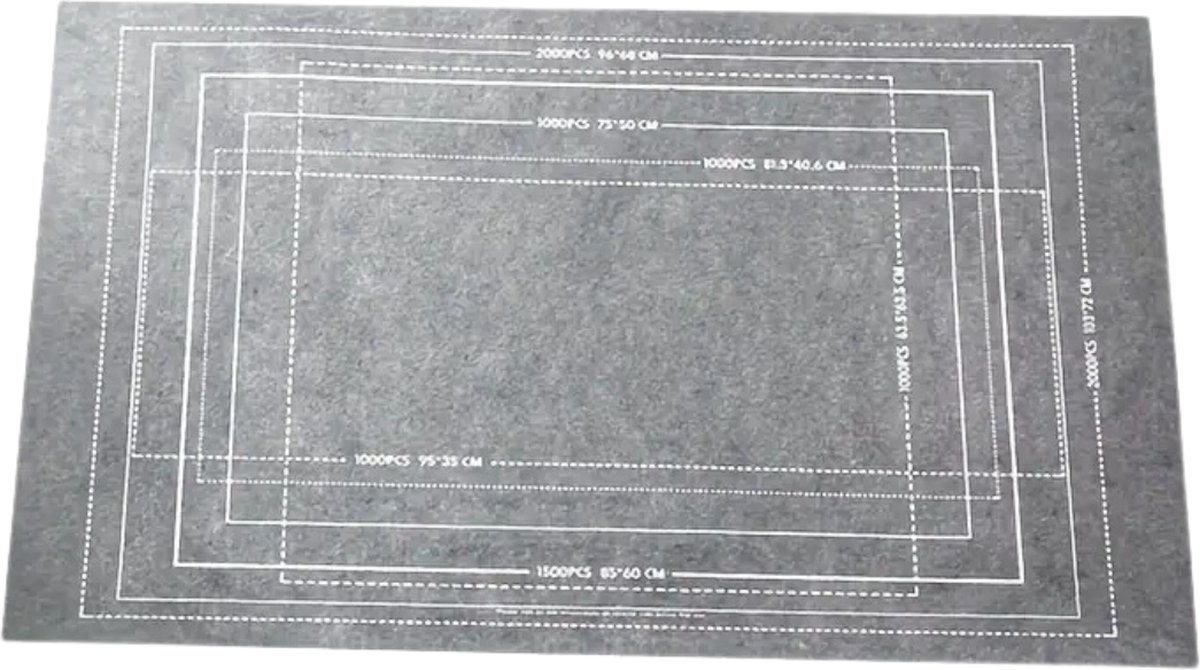 Bovista Puzzelmat - Portapuzzle - Puzzelmap - 1000 Stukjes - 1500 Stukjes - 2000 Stukjes - Puzzelkoffer - Puzzelbord - Opbergsysteem - Grijs - Inclusief Accessoires