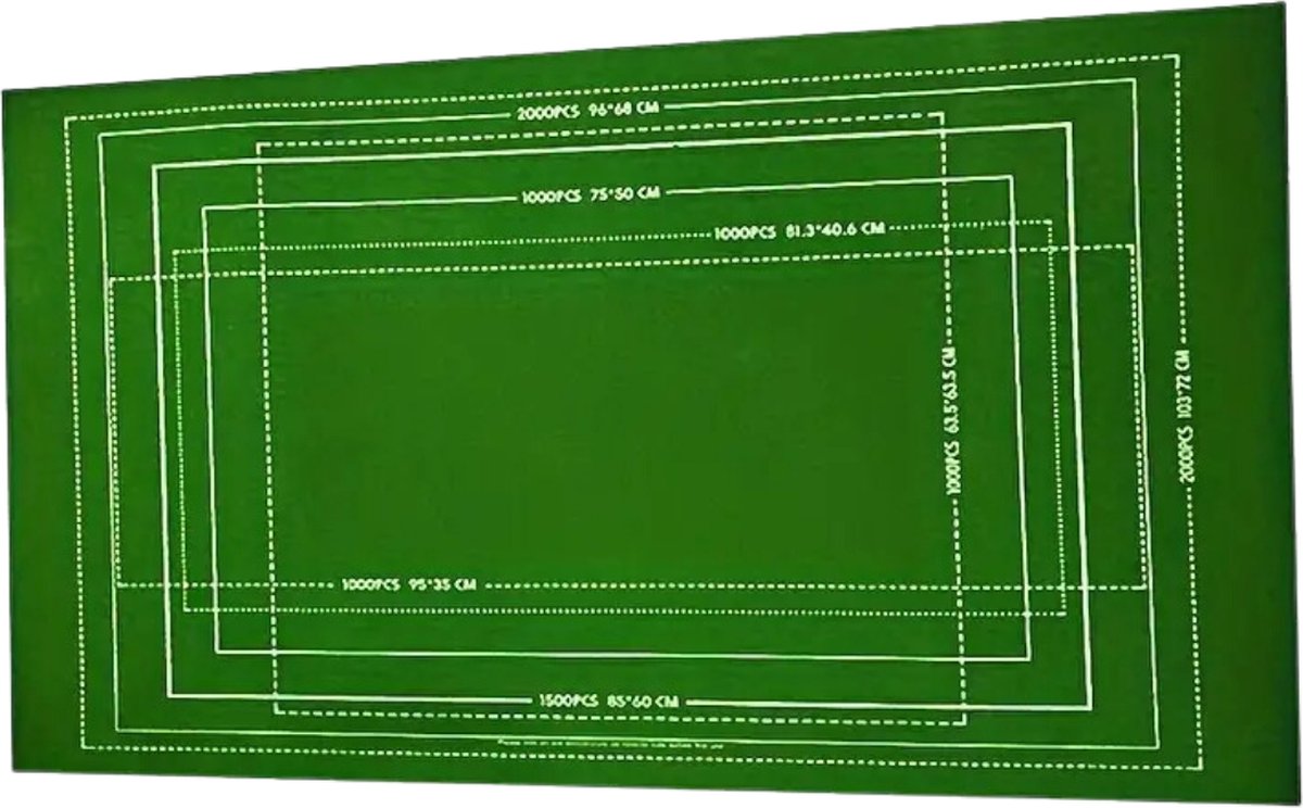 Bovista Puzzelmat - Portapuzzle - Puzzelmap - 1000 Stukjes - 1500 Stukjes - 2000 Stukjes - Puzzelkoffer - Puzzelbord - Opbergsysteem - Groen - Inclusief Accessoires