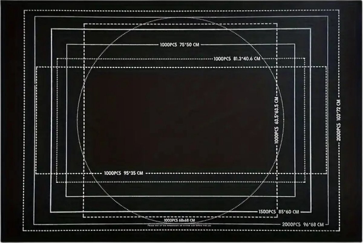 Bovista   - Portapuzzle - Puzzelmap - 1000 Stukjes - 1500 Stukjes - 2000 Stukjes - Puzzelkoffer - Puzzelbord - Opbergsysteem - Zwart - Inclusief Accessoires