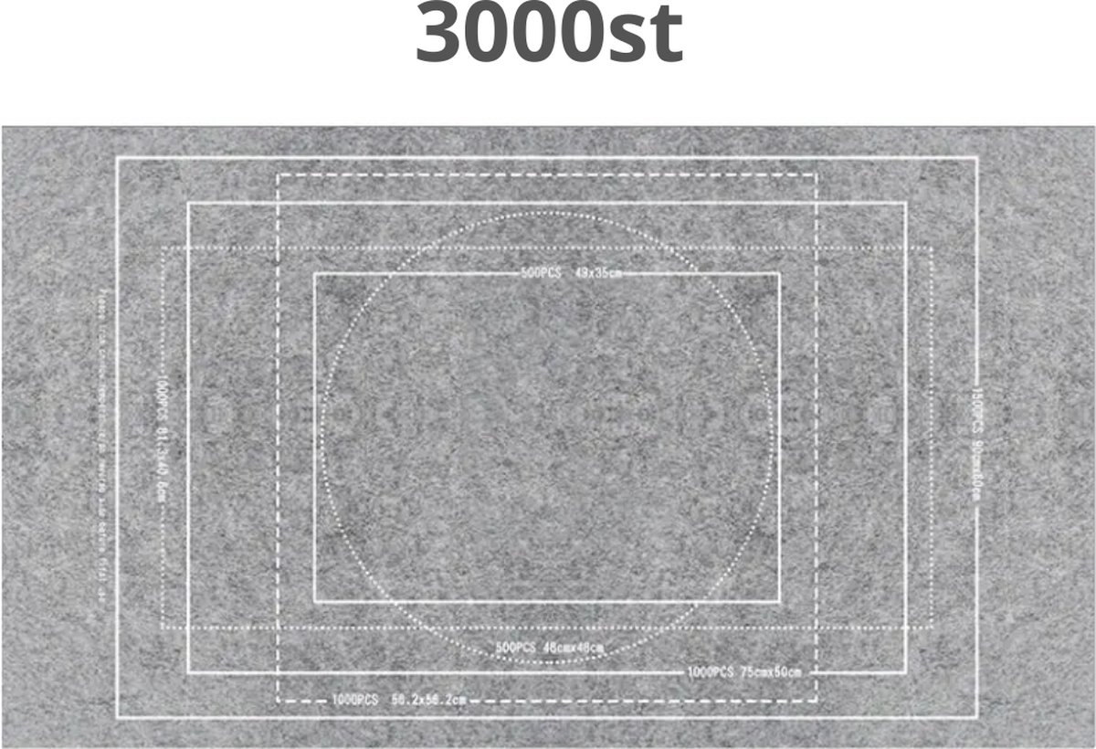 Bovista Puzzelmat - Portapuzzle - Puzzelmap - 500 Stukjes - 1000 Stukjes - 1500 Stukjes - 2000 Stukjes - 3000 Stukjes - Puzzelkoffer - Puzzelbord - Opbergsysteem - Grijs