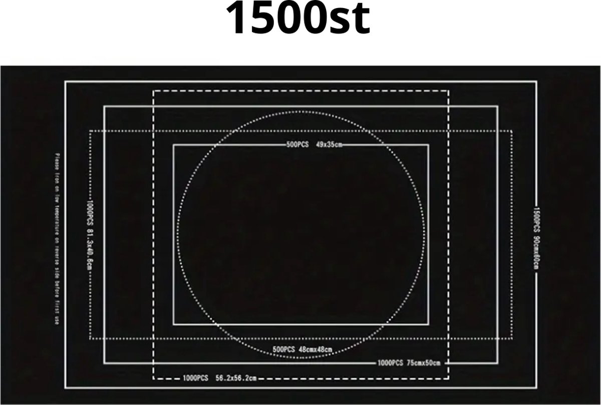Bovista Puzzelmat - Portapuzzle - Puzzelmap - 500 Stukjes - 1000 Stukjes - 1500 Stukjes - Puzzelkoffer - Puzzelbord - Opbergsysteem - Zwart