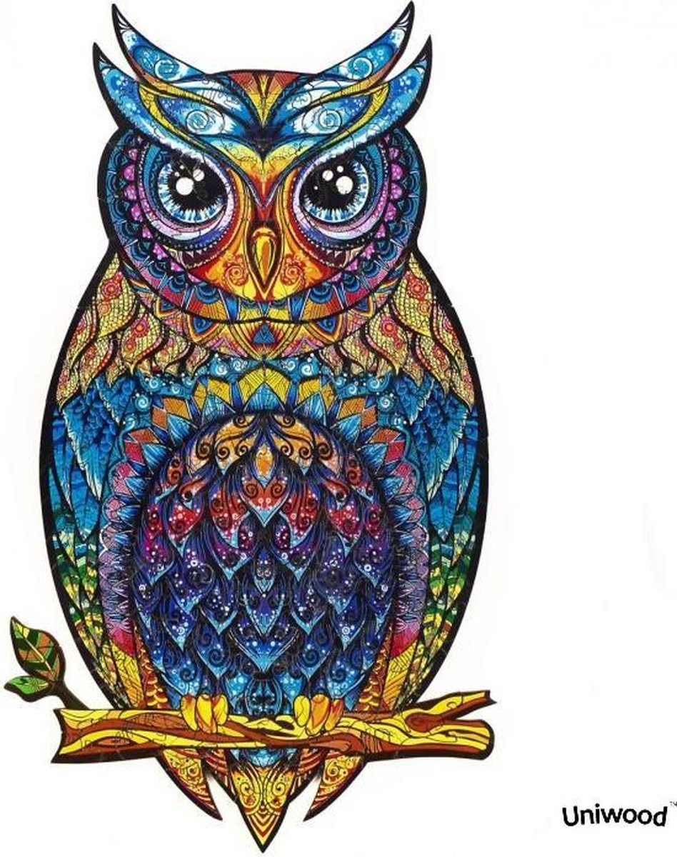 Uniwood™️ Houten Puzzel volwassenen Jigsaw puzzels wooden puzzle unidragon puzzel Uil A4