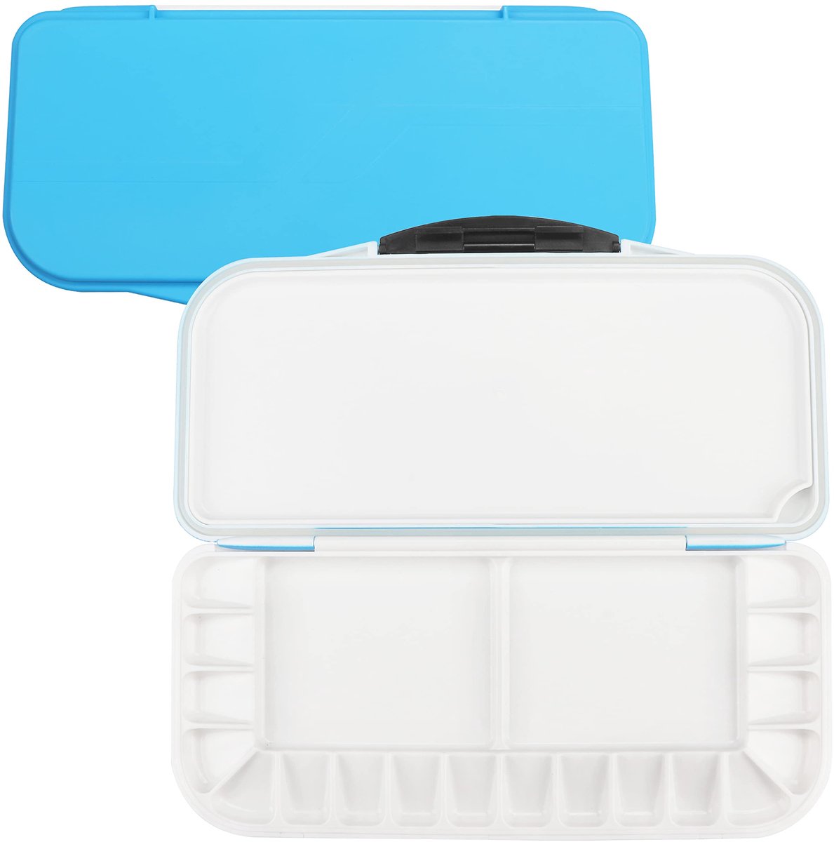 Unyqoos ® Compacte en Opvouwbare Kunstenaarsverf Palet met 18 Kleuren Vakken voor Reizen en Thuisgebruik