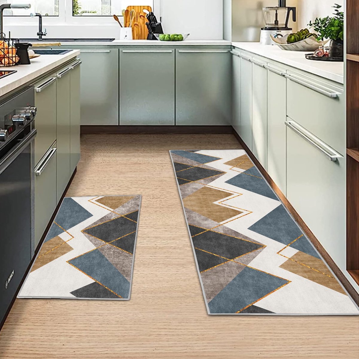 Unyqoos® Antislip Keukenmatten Set voor Comfort en Veiligheid in Huis