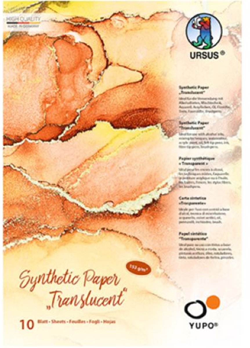 Synthetisch Papier Translucent Yupo Wit, A3 – 10 vel – 153grams