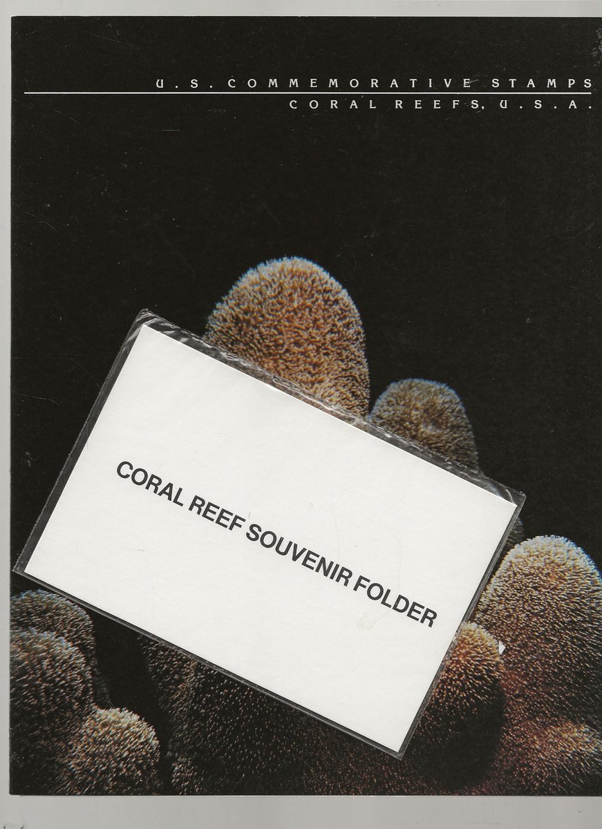 GESCHENKMAP POSTZEGELS KORAALRIF USA 1980