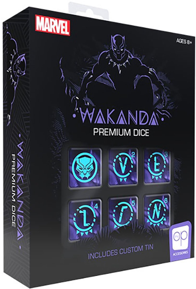 Marvel Black Panther Premium Dice Set - dobbelstenen - USAopoly
