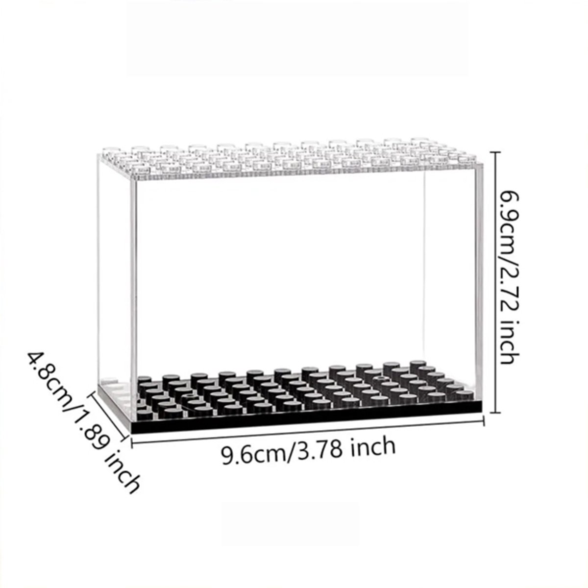VAEM Display Vitrine Box geschikt voor LEGO Minifigs - Minifigures -Showcase Box -4,8cmx9,6cmx6,9cm kleur Zwart