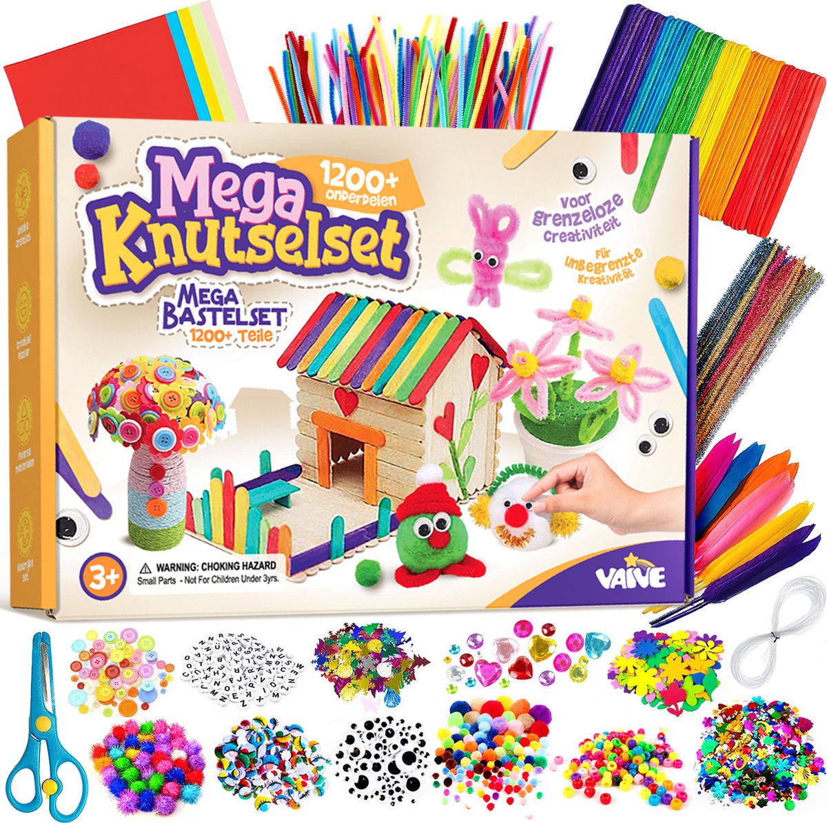 VAIVE Knutselset voor Knutselen Meisjes - Creatief Speelgoed voor Kinderen - Knutselset - Knutselkoffer - Knutselpakketten