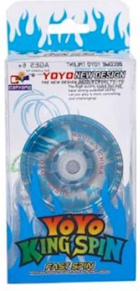 Van Manen Jojo Yoyo King Spin Junior 15 Cm Aluminium Blauw