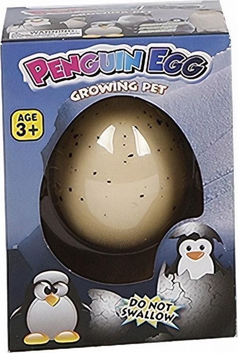 Van Manen Magisch Groei Ei Pinguin 6 Cm Wit