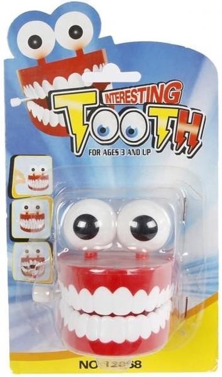 Van Manen Opwindfiguur Gebit Junior 8 Cm Rood/wit