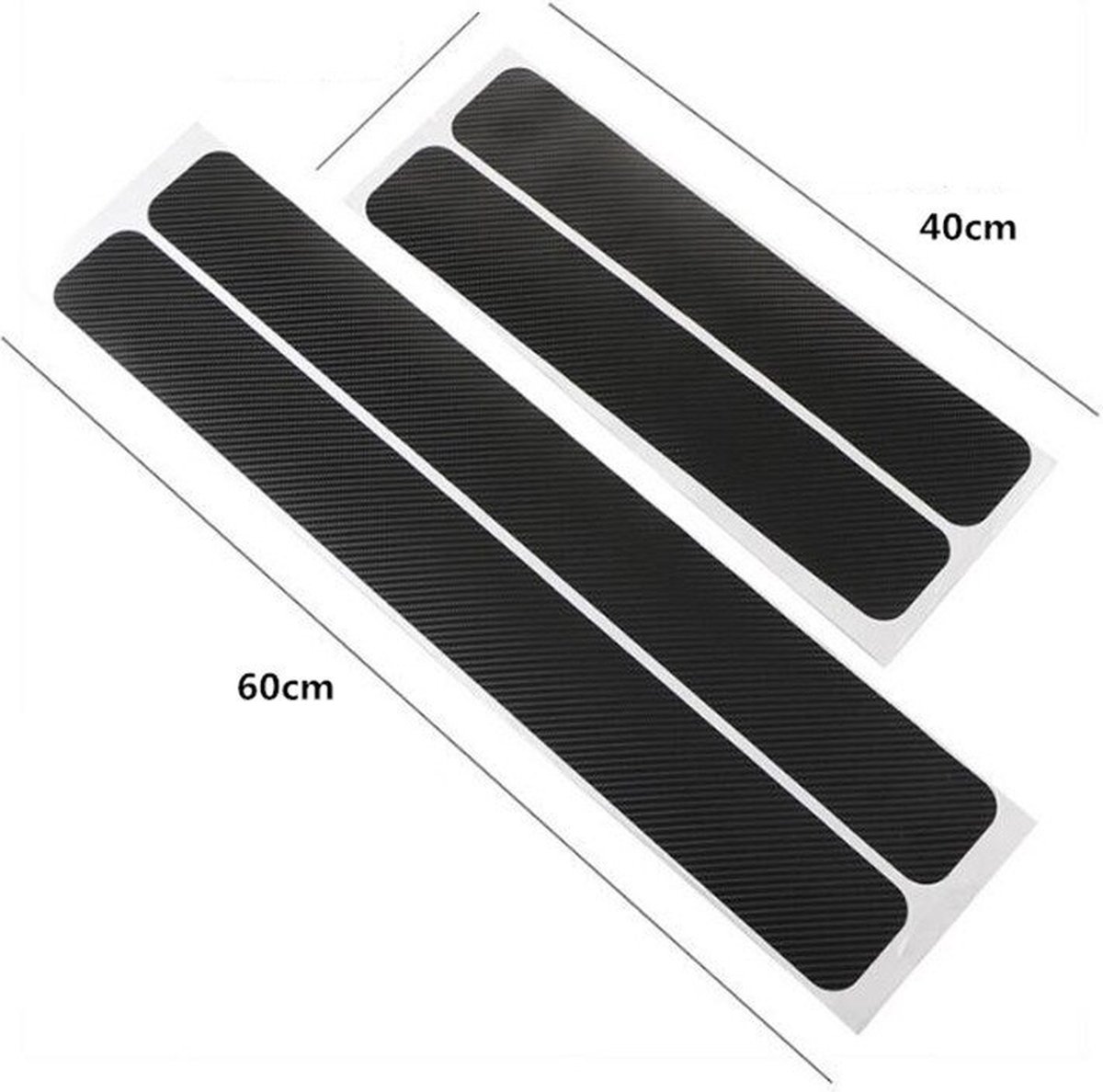 VCTparts Deur Instaplijst Carbon Sticker / Wrap Folie - Kras Bescherming (set 4 stuks) - Copy