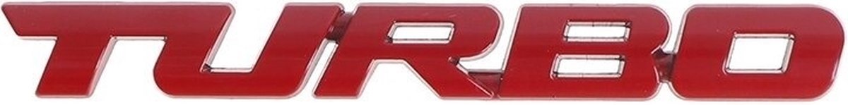 VCTparts® 3D Turbo Sticker Logo Embleem - Rood