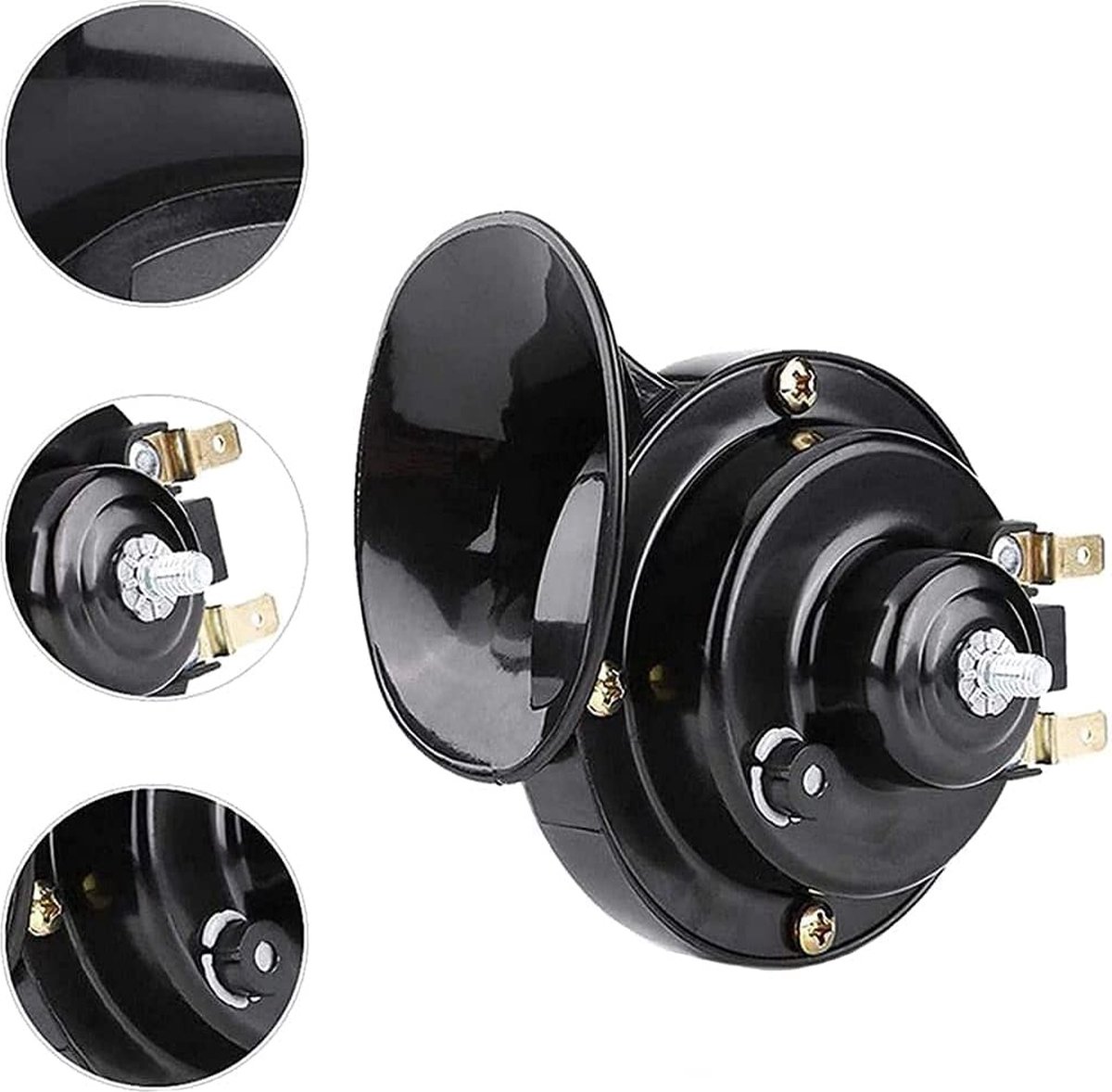 VCTparts® Luchthoorn Toeter - Super luide Claxon 24V Zwart