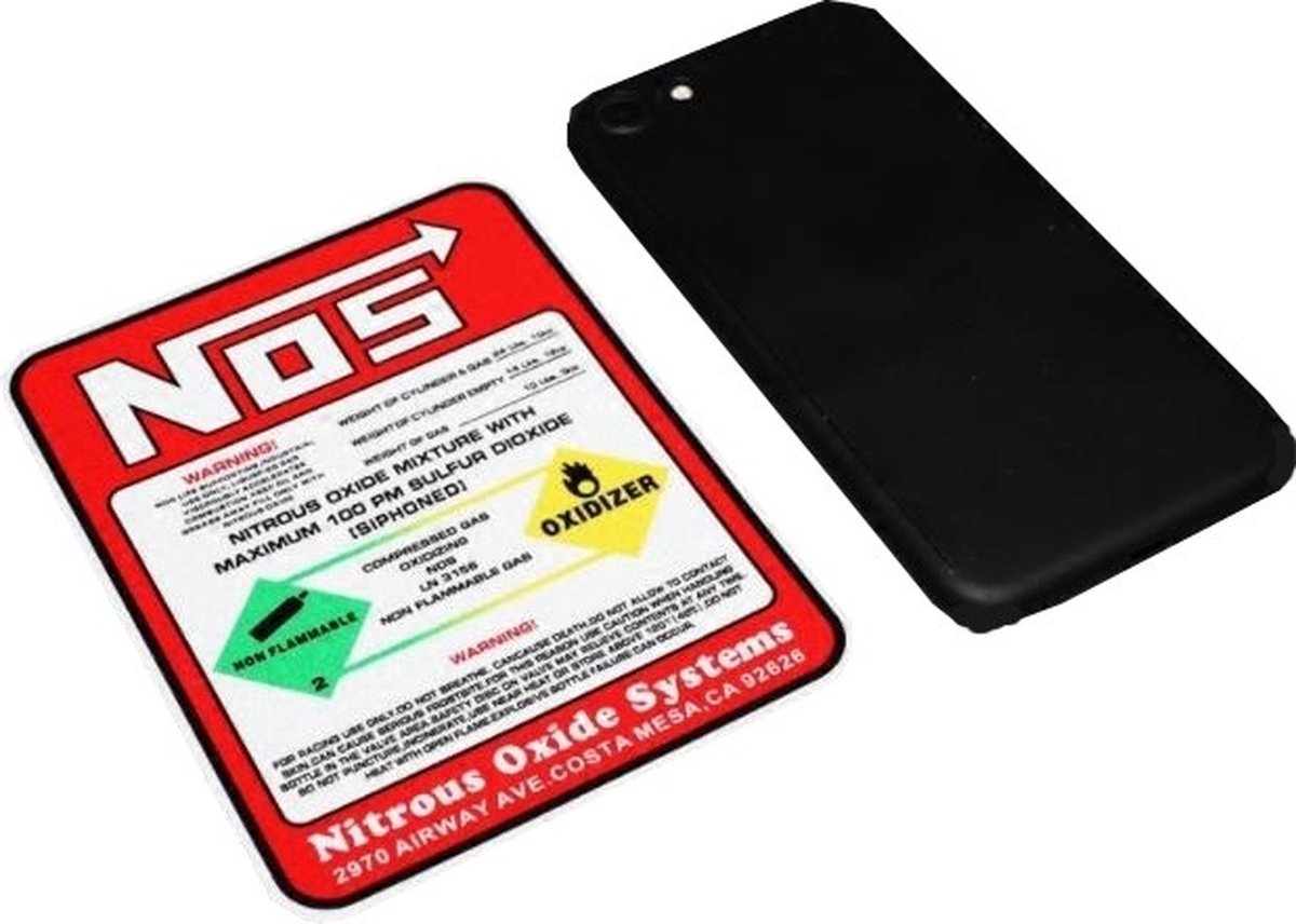 VCTparts® NOS Nitro Sticker - Racing Lachgas N2O Systeem (10 x 13cm)