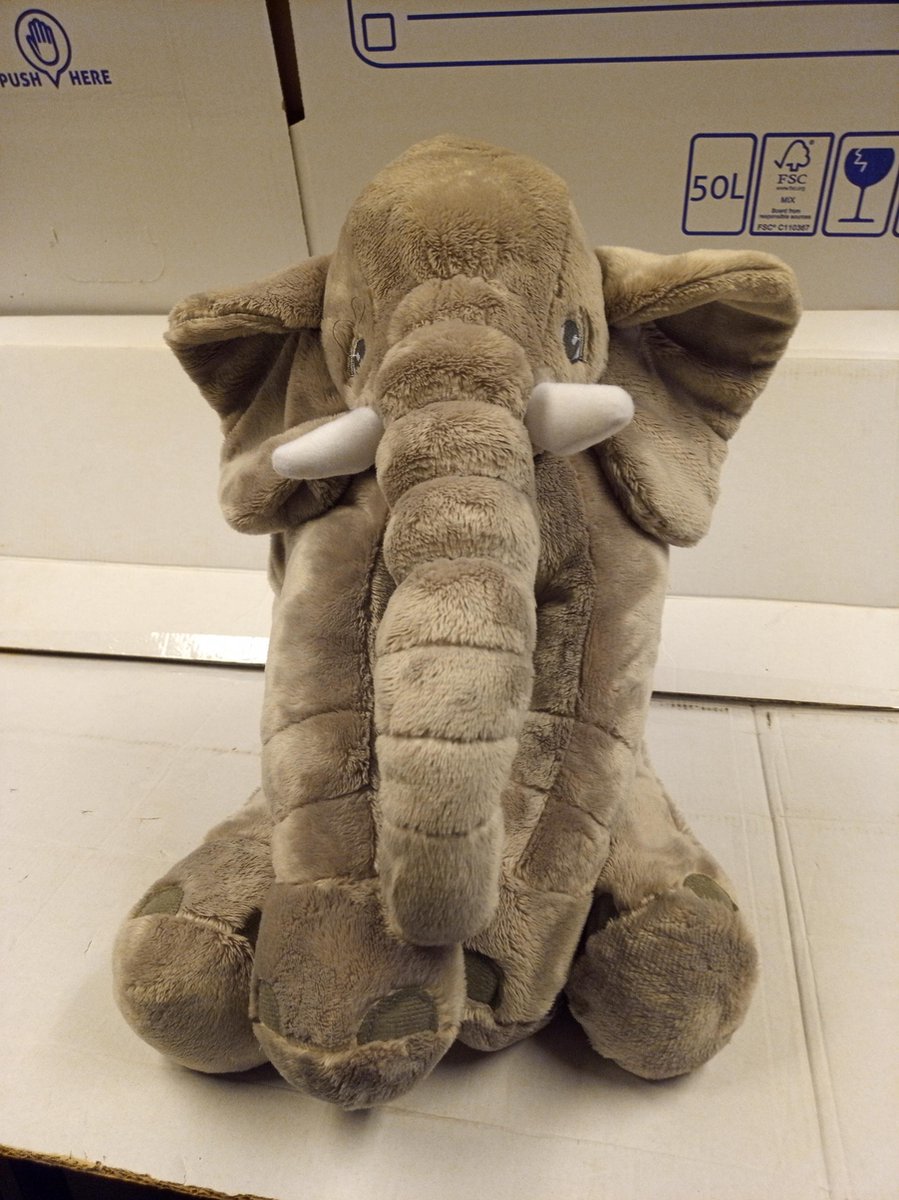 Knuffel olifant, 40 cm super zacht en super lief  - origineel cadeau -  knuffeldier