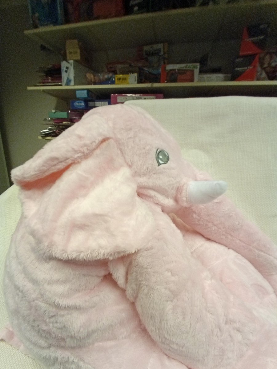 Knuffel olifant, 40 cm  kleur: roze- super zacht en super lief - origineel cadeau -  knuffeldier