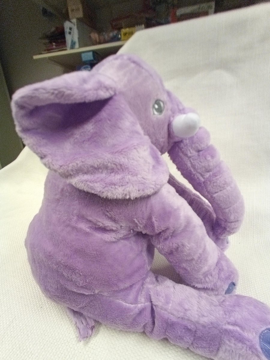 Knuffel olifant, 65 cm (en das wel een grote!) kleur: paars super zacht en super lief XXL! - origineel cadeau - kussen + knuffeldier