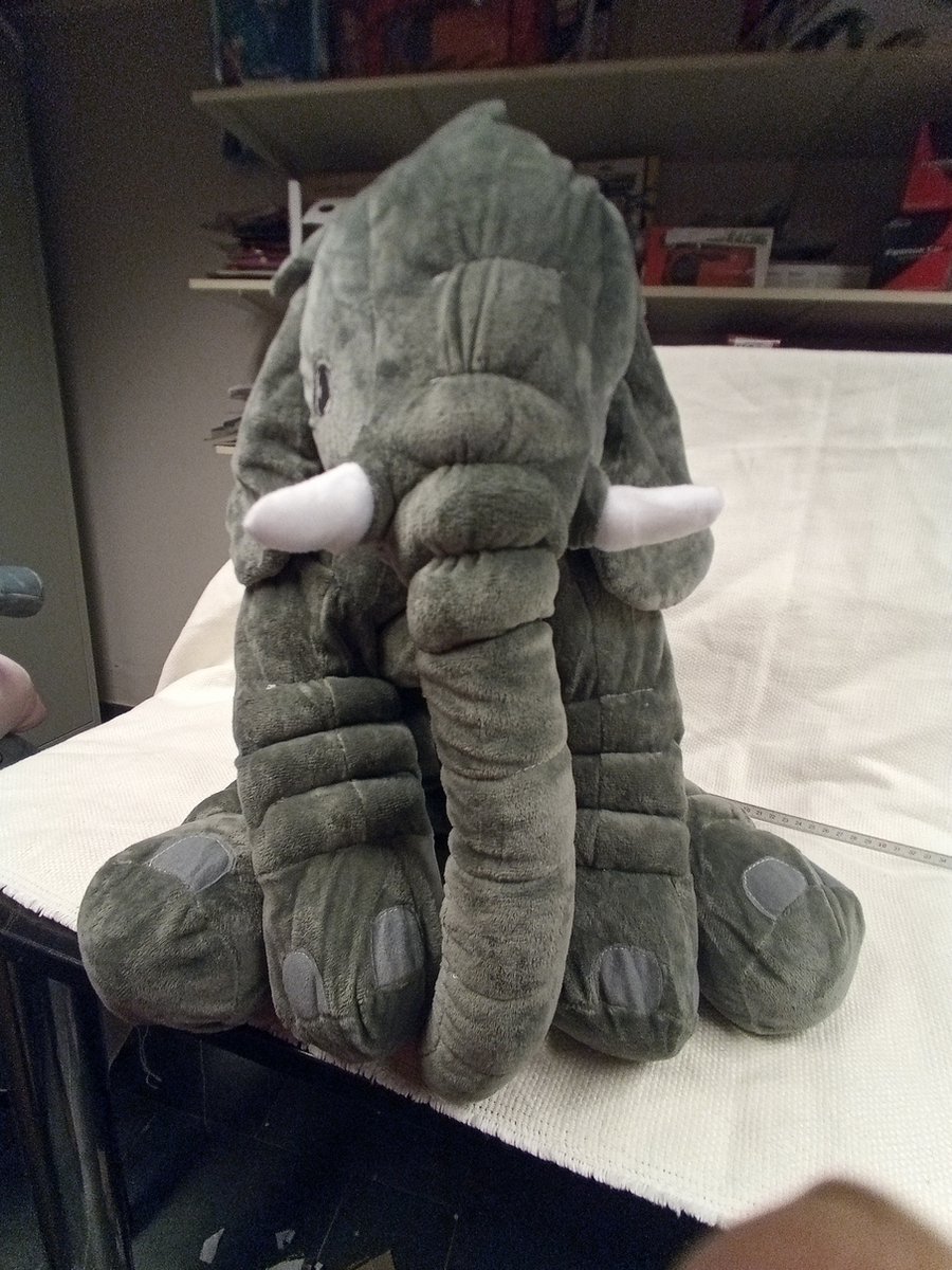Nieuw Knuffel olifant, 65 cm + dekentje - 3 in 1 kleur: olie 65 grijs - deken  Nieuw! Nu met extra dekentje! -  super zacht en super lief XXL! - origineel cadeau - kussen + knuffeldier+dekentje