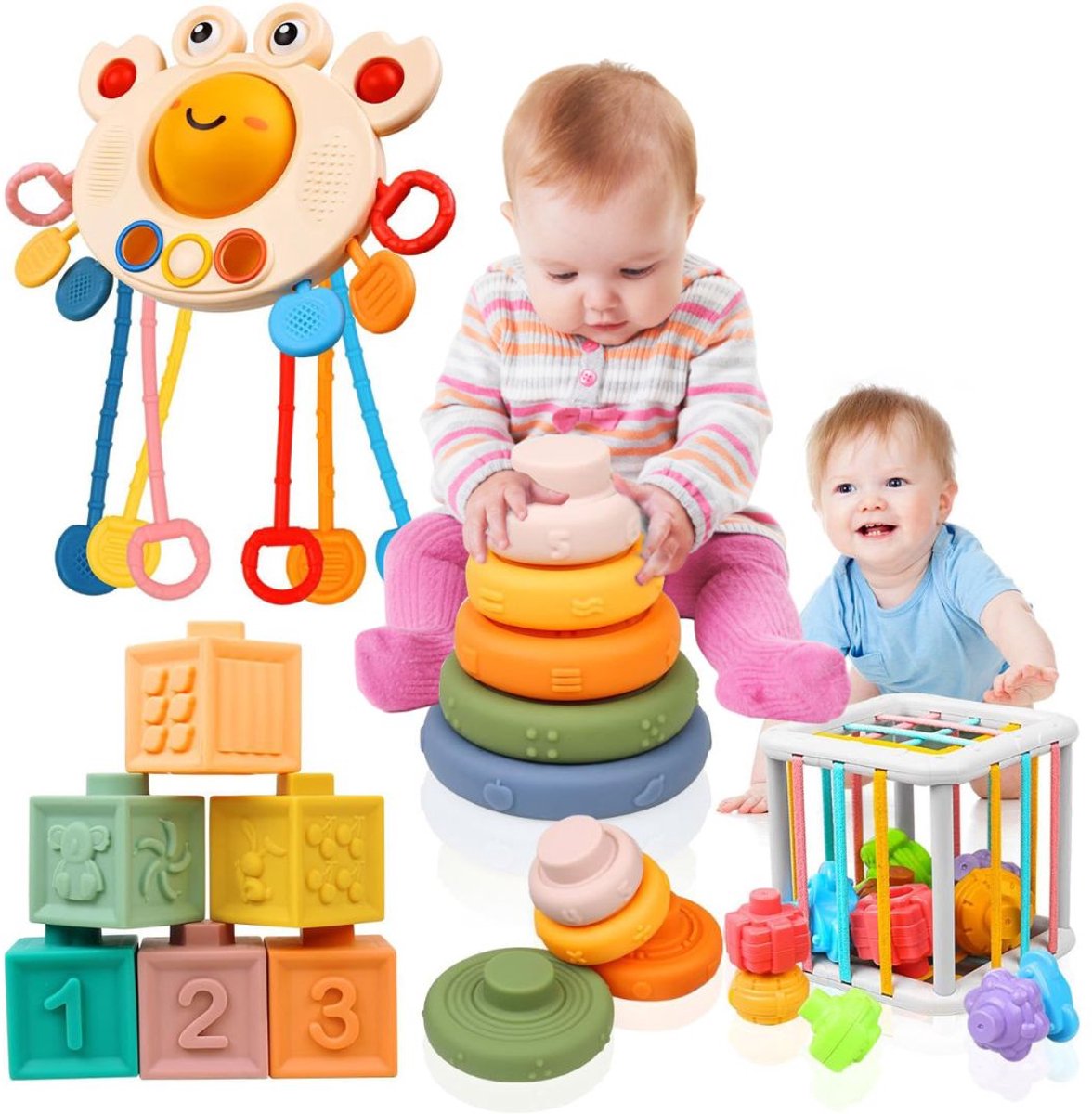 VELTRR® Baby Speelgoed 0 Jaar - Kinderspeelgoed 6 Maanden - Multicolor