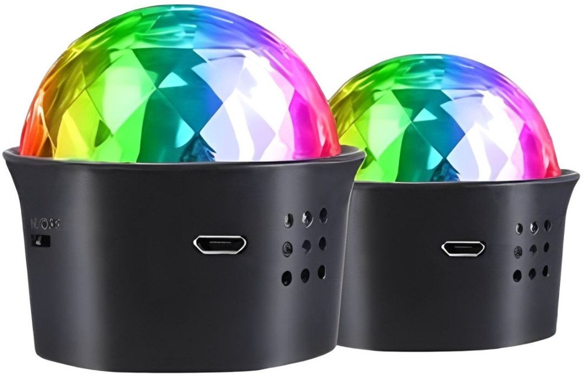 VELTRR® Discolamp Kinderen - Discobal - Feestverlichting met Afstandsbediening - Zwart