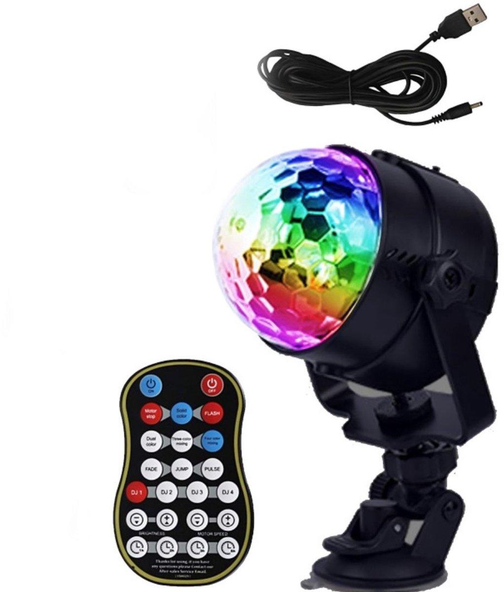 VELTRR® Discolamp Kinderen - Discobal - Feestverlichting met Afstandsbediening - Zwart