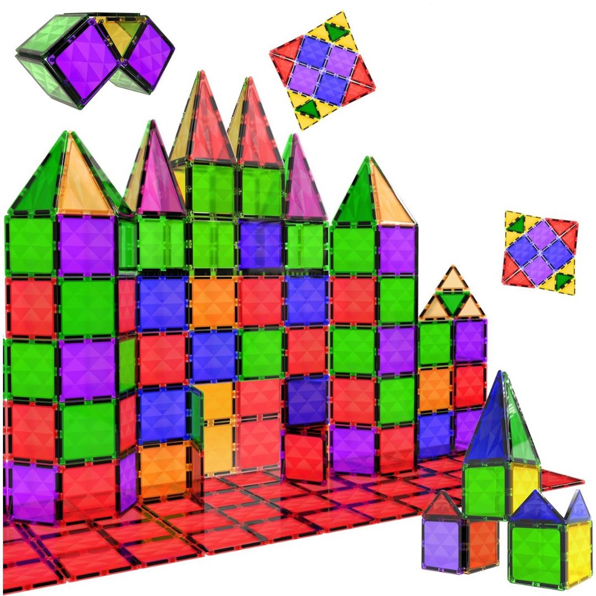 VELTRR® Magnetische Knikkerbaan - Kinderspeelgoed 1 jaar - Magnetic Tiles - Bouwspeelgoed