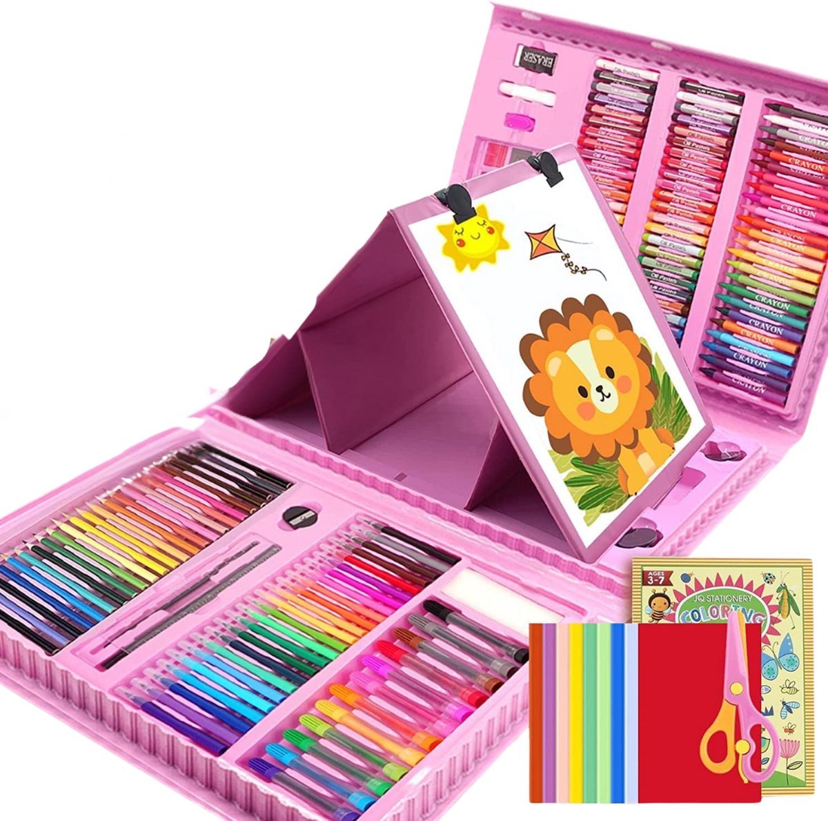 VELTRR® Tekenkoffer Kinderen - Tekendoos - Kleurpotloden - Stiften
