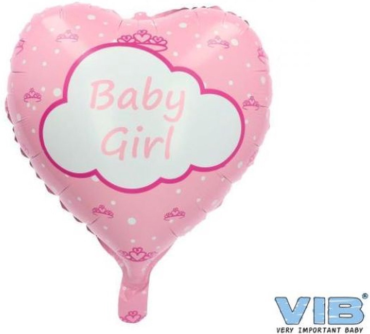 VIB-Folie Ballon Hart 45cm Baby Girl -Licht roze