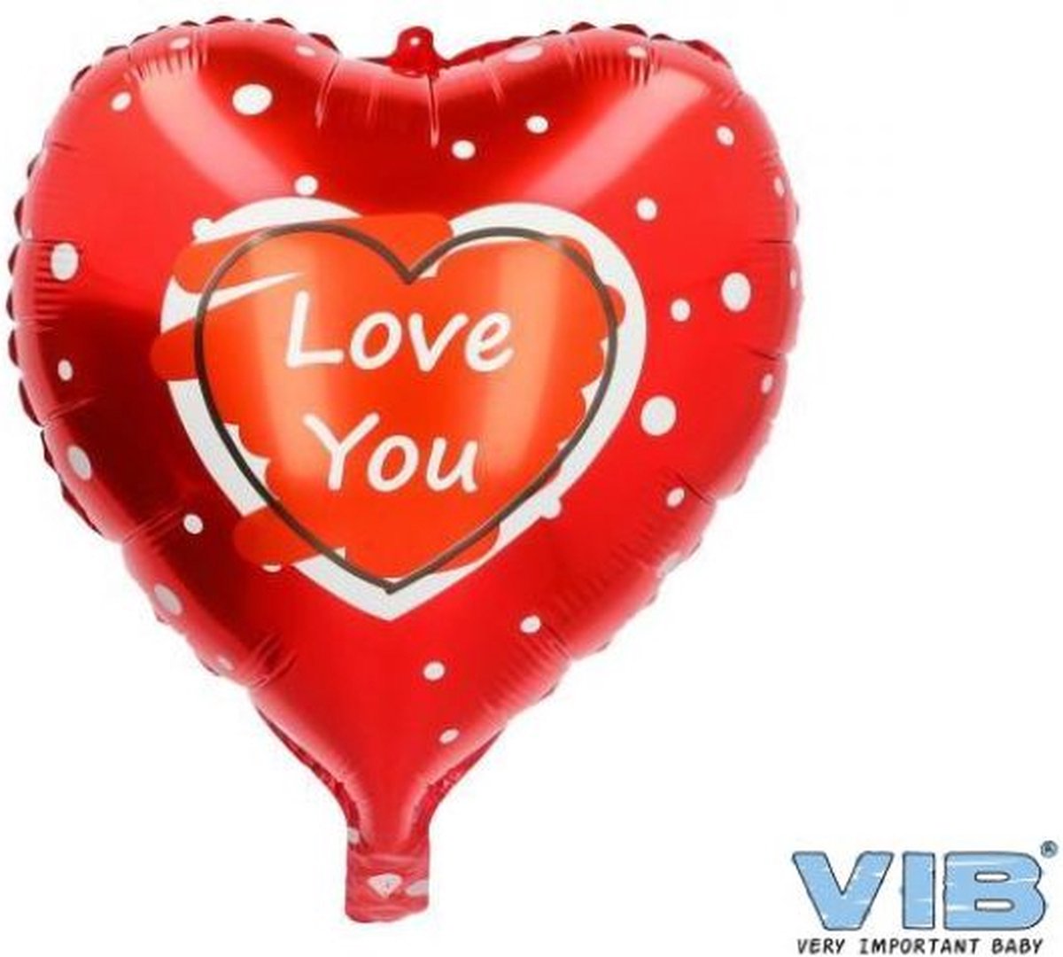 VIB-Folie Ballon Hart 45cm Love You -Rood