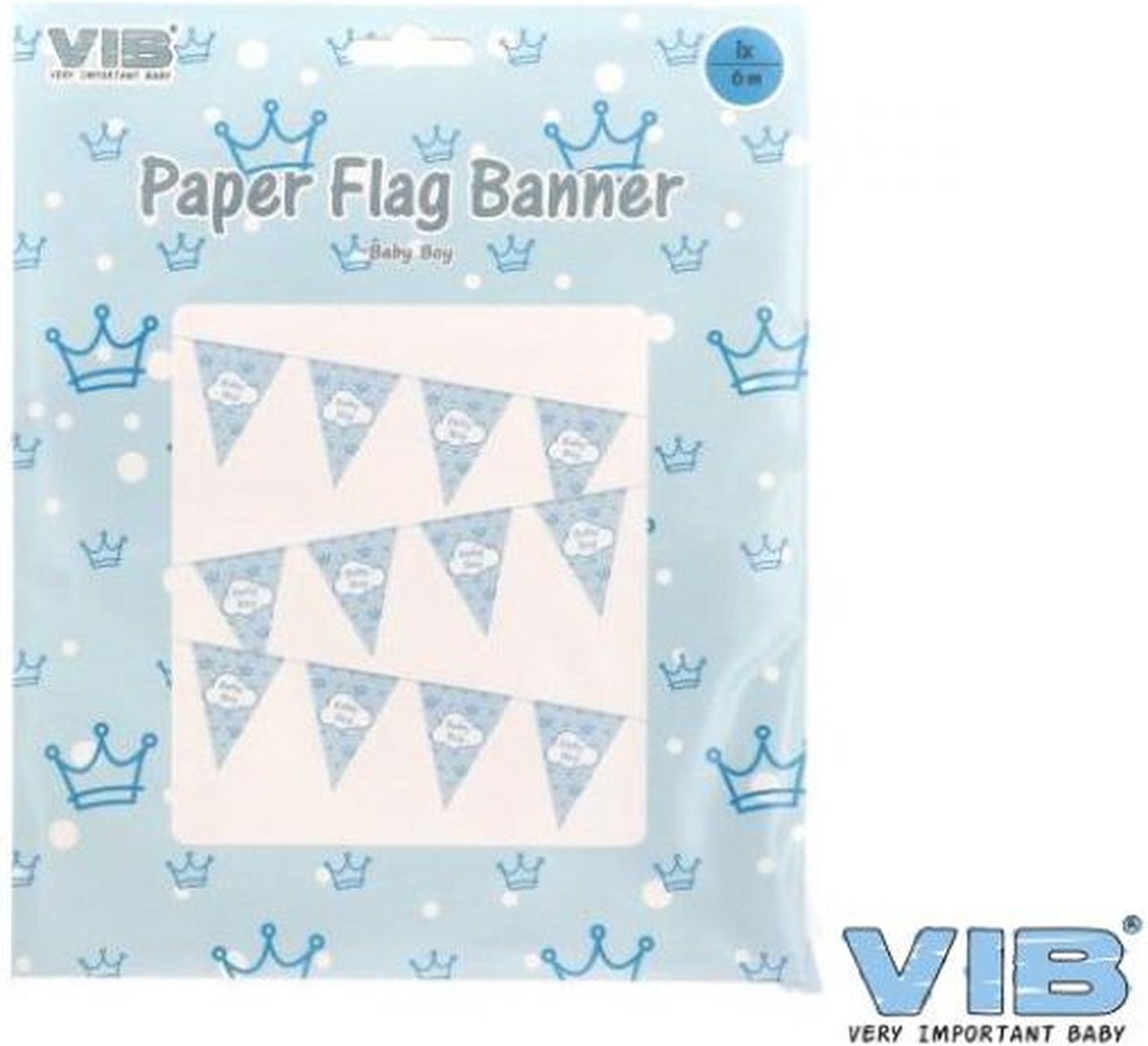VIB-Papieren Vlag Slinger 6m Baby Jongen