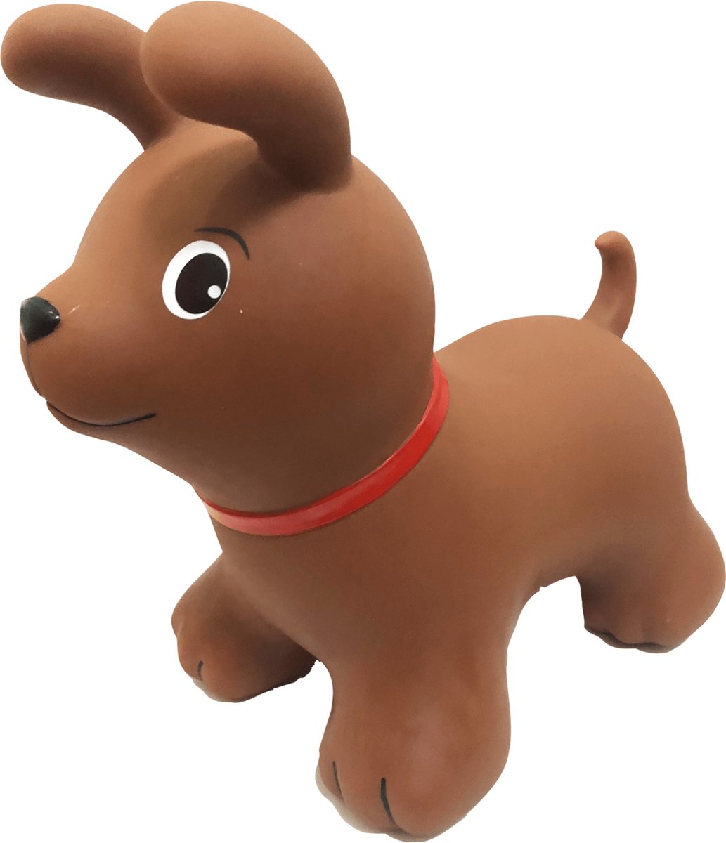JUMPY Hond bruin - Hopper 100 kg belastbaar - Speelgoed   - Skippy Dieren -   Haas - Kinderspeelgoed - Speelgoed 12 maanden - Inclusief Pomp - Tot 100 kg Gewicht - Skippy bal - Cadeau kind - voedselveilige materialen