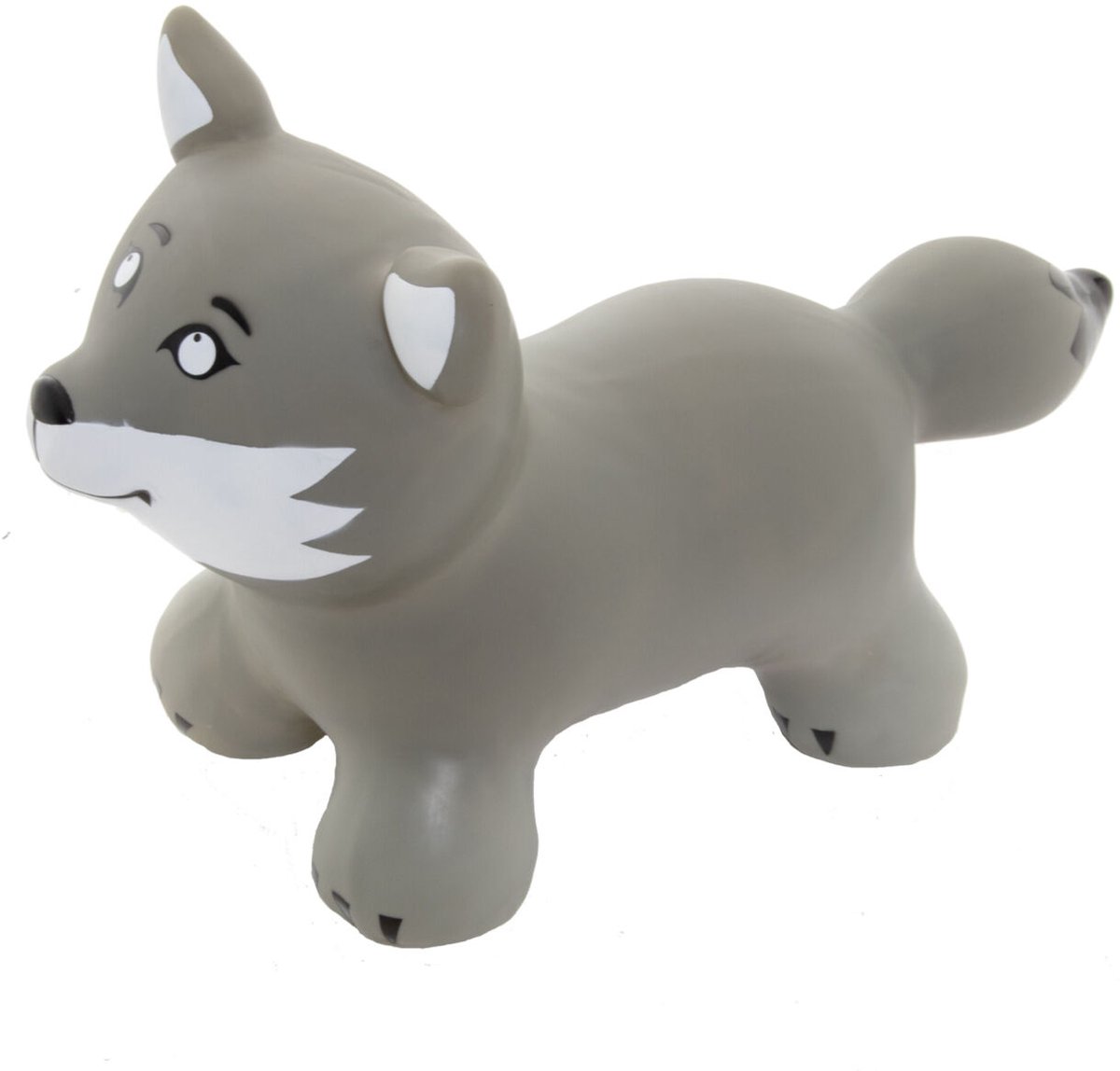 Jumpy Wolf Grijs - Hopper 100 kg belastbaar - Speelgoed   - Skippy Dieren -   - Kinderspeelgoed - Speelgoed 12 maanden - Inclusief Pomp - Tot 100 kg Gewicht - Skippy bal - Cadeau kind - voedselveilige materialen