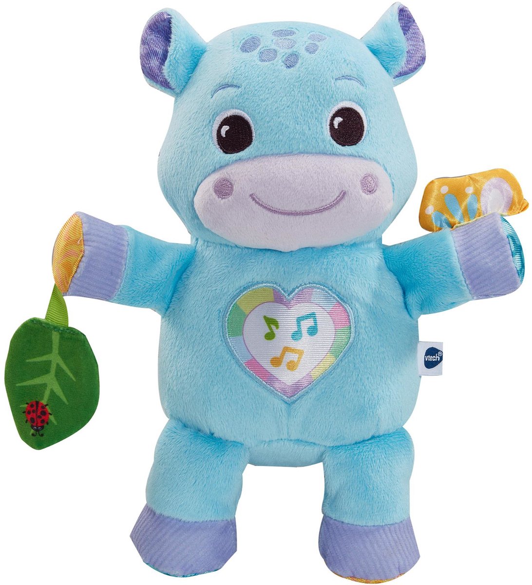VTech Baby Knuffelnijlpaardje - Interactieve Knuffel - 35+ Melodietjes, Liedjes, Geluiden en Zinnetjes - Vanaf 3 Maanden