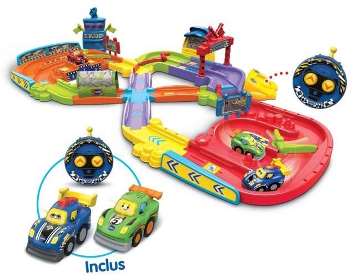 VTECH TUT TUT BOLIDES - MIJN EERSTE OP AFSTAND BESTUURBARE BAAN (+ SIMON SUPERKAMPIOEN / LEO TURBO BOLIDE)
