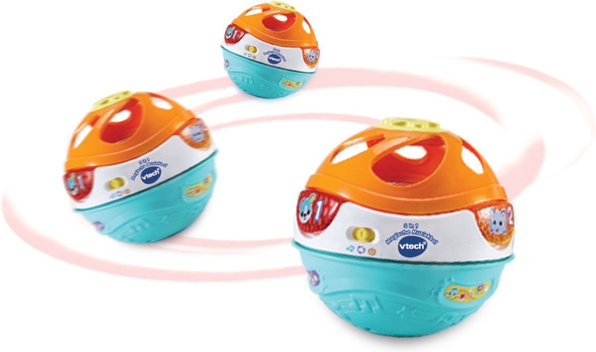 VTech Baby 3 in 1 Magische Muziekbal - Educatief Speelgoed - Cijfers, Muziek en Kleuren - Van 9 tot 36 Maanden