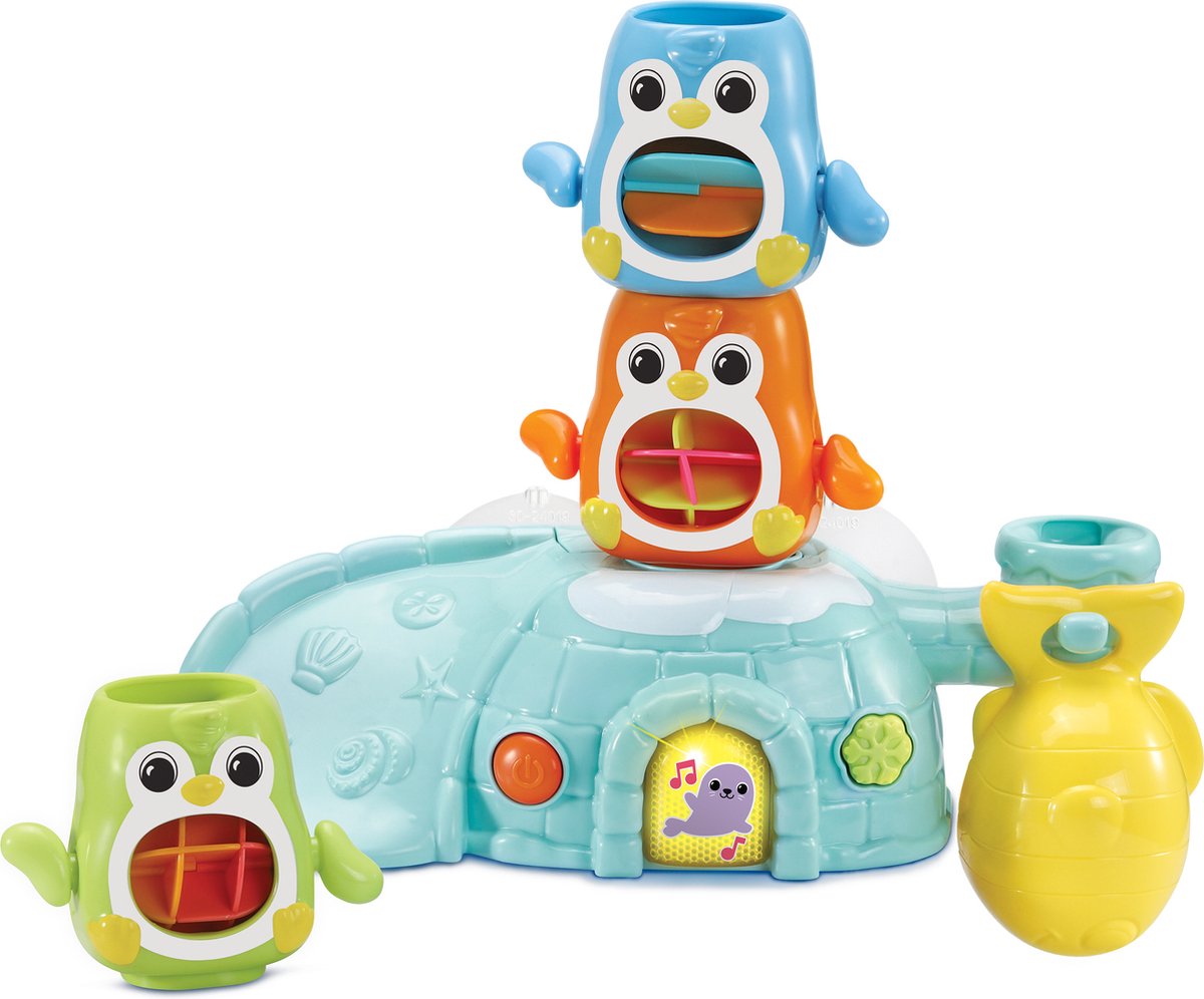 VTech Stapel & Plons Pinguïns - Badspeelgoed - Interactief - vanaf 1 jaar