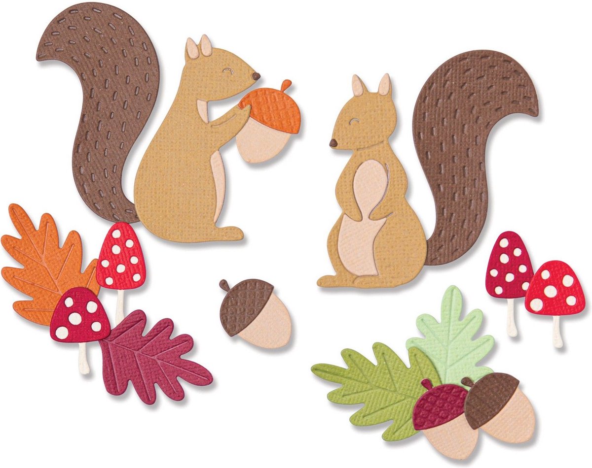 Sizzix Thinlits Die Set Harvest Squirrels