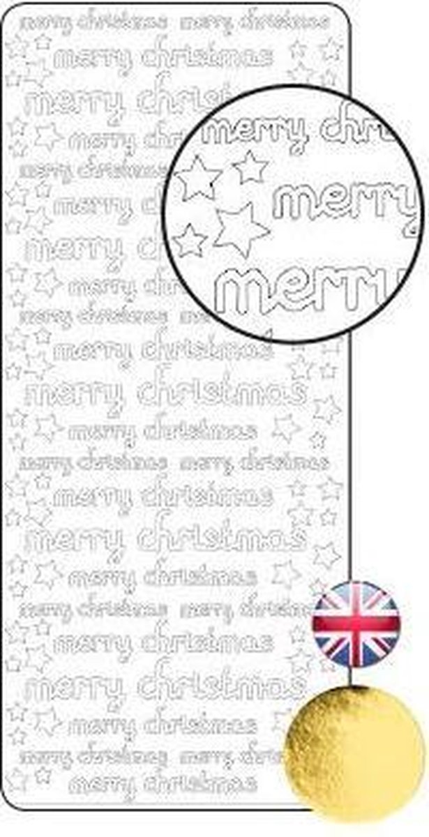 Sticker 10x23cm x10 goud 