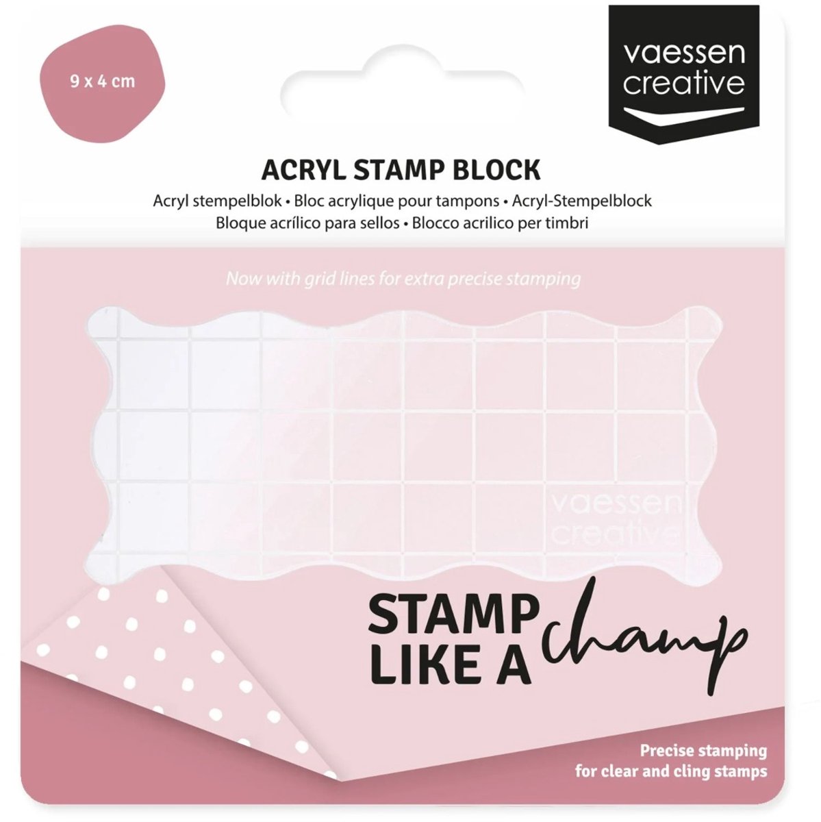 Vaessen Creative Acrylblok - 4x9cm