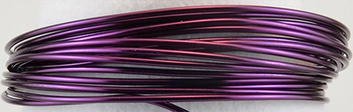   Aluminium Draad - 2,5mm - ±37m - 500g - Aubergine