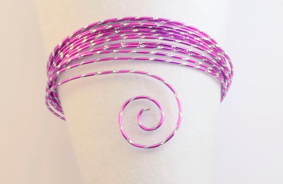 Vaessen Creative Aluminium Draad - Diamond cut - 2mm - 30m - Lavendel