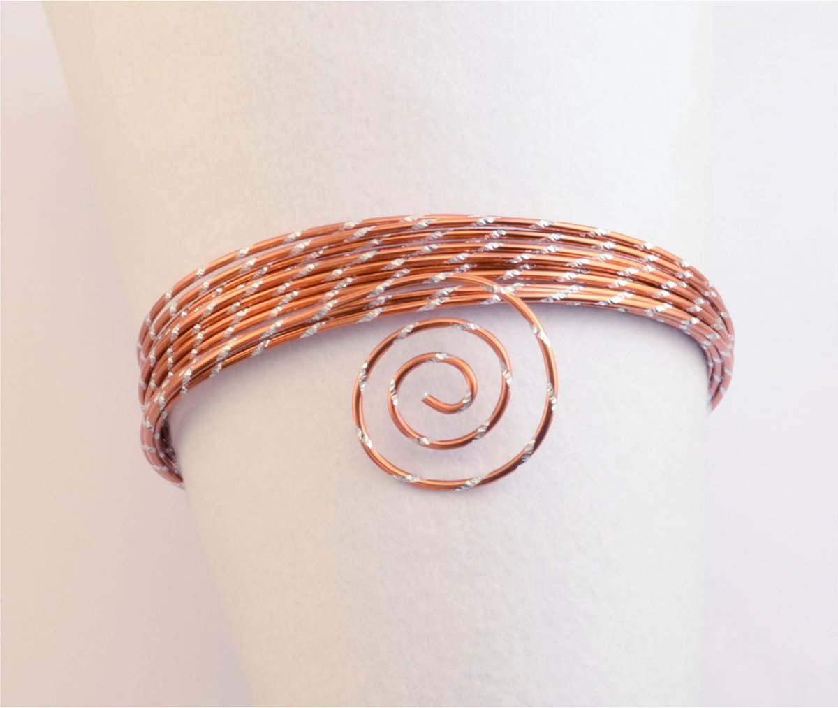 Vaessen Creative Aluminium Draad - Diamond cut - 2mm - 30m - Oranje koper