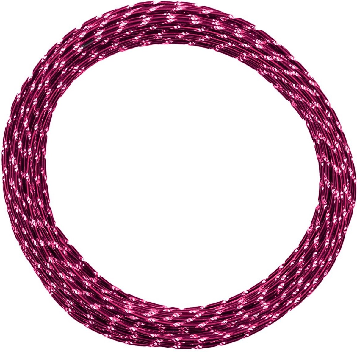 Vaessen Creative Aluminium Draad - Diamond cut - 2mm - 30m - Sterk roze