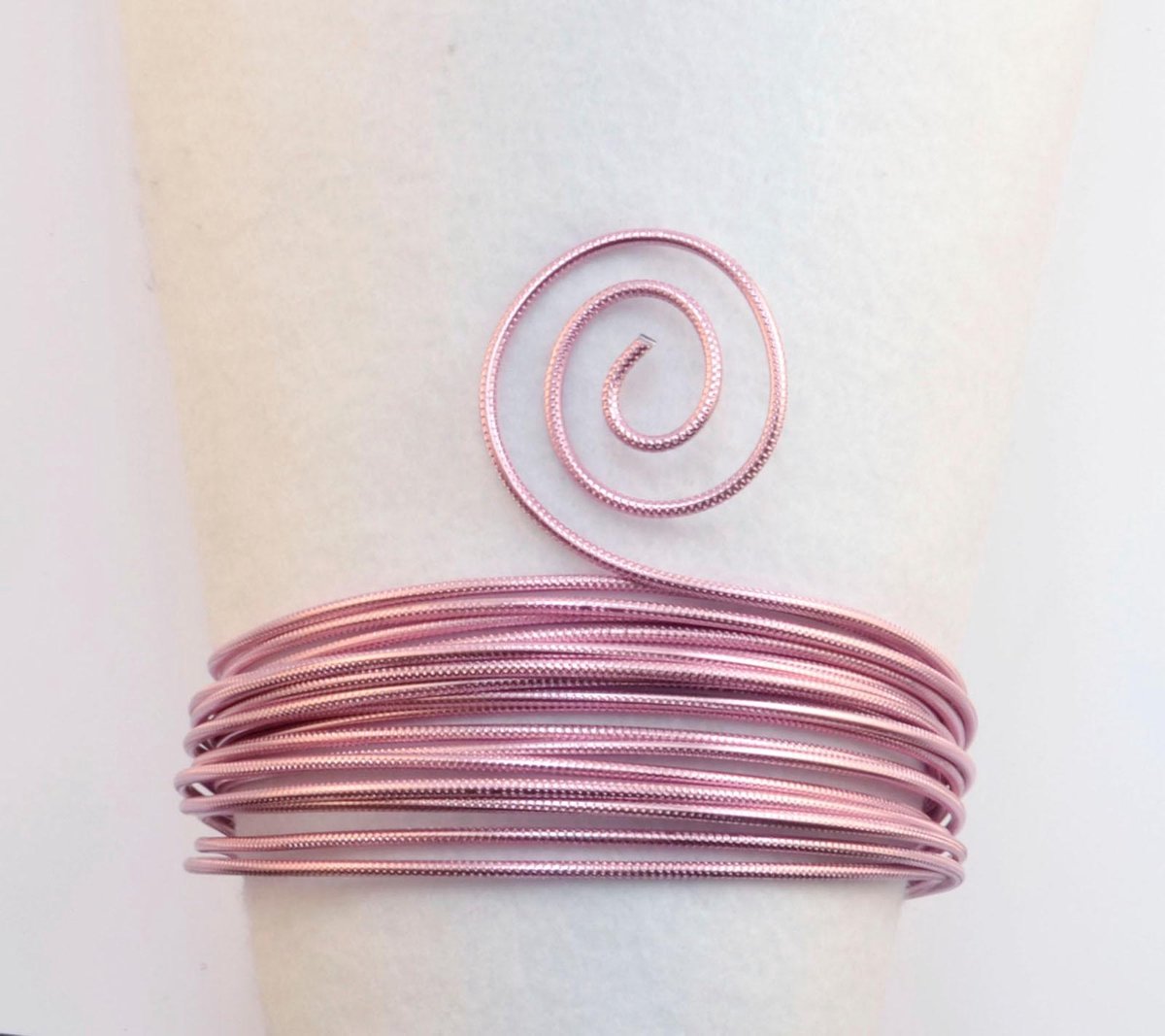 Vaessen Creative Aluminium Draad - Embossed round - 2mm - 30m - Roos