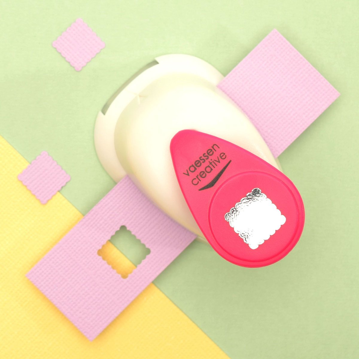 Vaessen Creative Figuurpons Small Vierkant Schulp Ø1,5cm